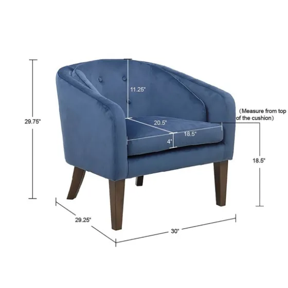 Velvet Tufted Midcentury Modern Accent Chair-Kirkland's Home Hot