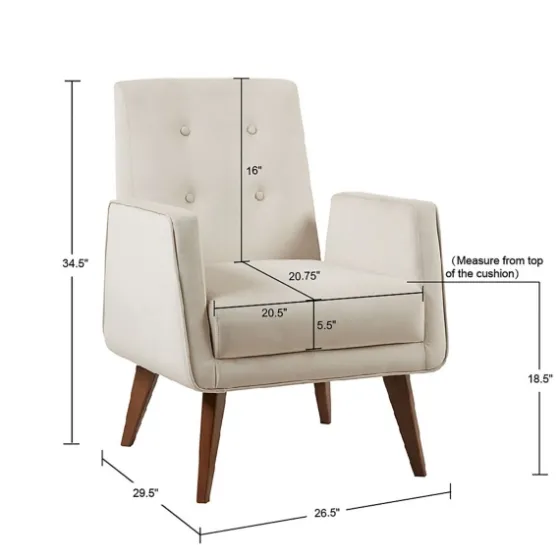 Velvet Tufted Midcentury Accent Chair-Kirkland's Home Sale