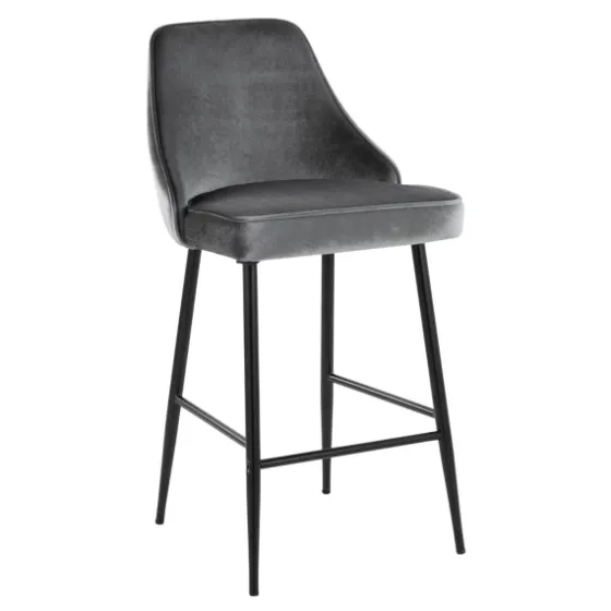 Velvet Upholstered Counter Stools, Set Of 2-Kirkland's Home Sale