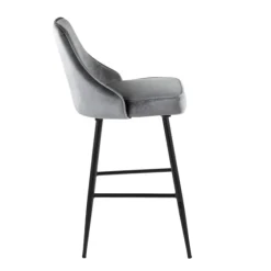Velvet Upholstered Counter Stools, Set Of 2-Kirkland's Home Sale