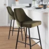 Velvet Upholstered Counter Stools, Set Of 2-Kirkland's Home Outlet