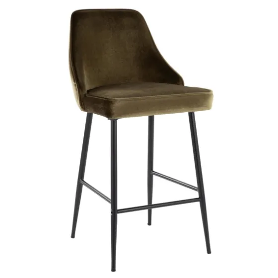 Velvet Upholstered Counter Stools, Set Of 2-Kirkland's Home Outlet