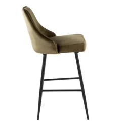 Velvet Upholstered Counter Stools, Set Of 2-Kirkland's Home Outlet