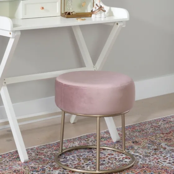 Velvet Upholstered Vanity Stool-Kirkland's Home Discount