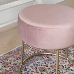 Velvet Upholstered Vanity Stool-Kirkland's Home Discount