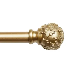Vine Motif Gold Curtain Rod & Finial Set, 72 In.-Kirkland's Home Shop