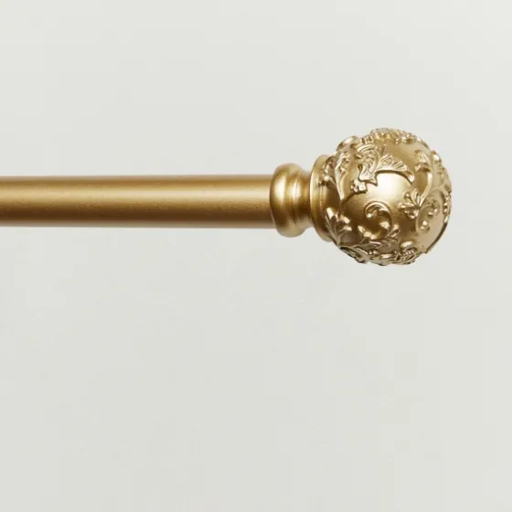 Vine Motif Gold Curtain Rod & Finial Set, 72 In.-Kirkland's Home Shop