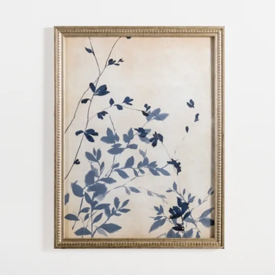 Vintage Blue Leaf Ii Framed Art Print-Kirkland's Home Sale