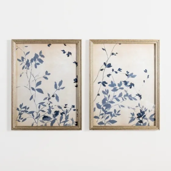 Vintage Blue Leaf Ii Framed Art Print-Kirkland's Home Sale