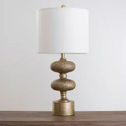 Vintage Brass Textured Table Lamp-Kirkland's Home Sale