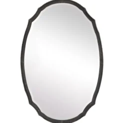 Vintage Charcoal Concaved Oval Mirror-Kirkland's Home Sale
