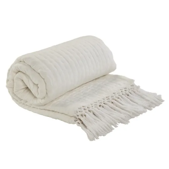 Vintage Cotton Fringe Throw-Kirkland's Home New
