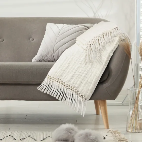 Vintage Cotton Fringe Throw-Kirkland's Home New
