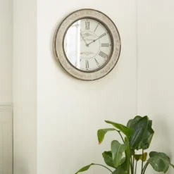 Vintage Cream Rust Round Framed Wall Clock-Kirkland's Home Discount