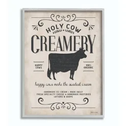 Vintage Creamery Cow Framed Wall Plaque-Kirkland's Home Cheap