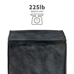 Vintage Finish Leather Cube Ottoman-Kirkland's Home Online
