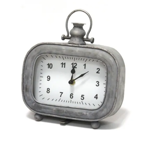 Vintage Galvanized Tabletop Clock-Kirkland's Home Hot