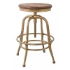 Vintage Gold Circled Arch Base Counter Stool-Kirkland's Home Flash Sale