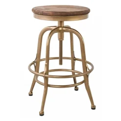 Vintage Gold Circled Arch Base Counter Stool-Kirkland's Home Flash Sale