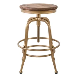 Vintage Gold Circled Arch Base Counter Stool-Kirkland's Home Flash Sale