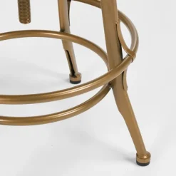 Vintage Gold Circled Arch Base Counter Stool-Kirkland's Home Flash Sale
