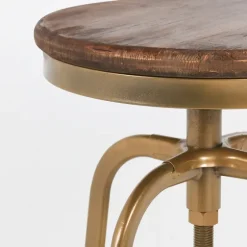 Vintage Gold Circled Arch Base Counter Stool-Kirkland's Home Flash Sale
