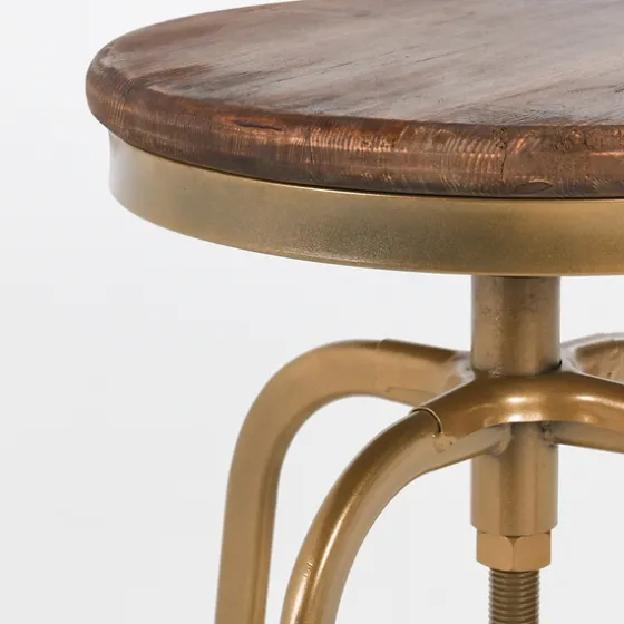 Vintage Gold Circled Arch Base Counter Stool-Kirkland's Home Flash Sale