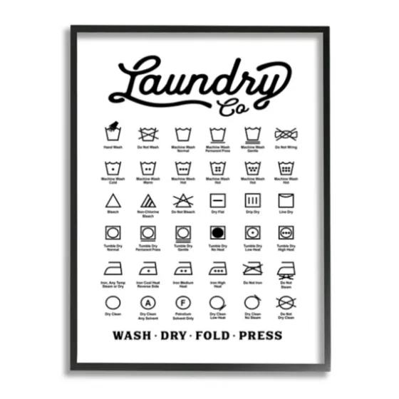 Vintage Laundry Chart Framed Wall Plaque-Kirkland's Home Discount