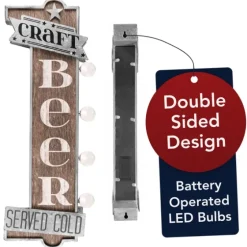 Vintage Led Metal Craft Beer Bar Marquee Plaque-Kirkland's Home Best Sale