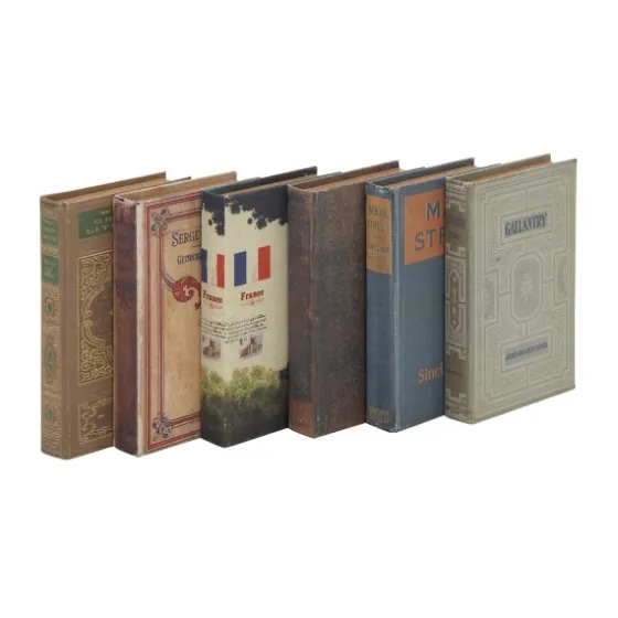 Vintage Library Decorative 6-Pc. Book Box Set-Kirkland's Home Outlet