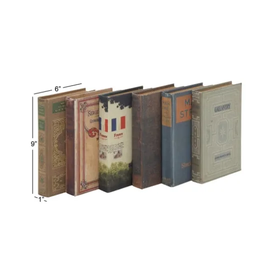 Vintage Library Decorative 6-Pc. Book Box Set-Kirkland's Home Outlet