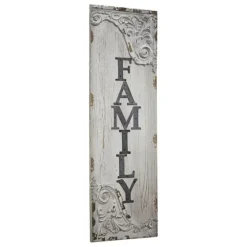 Vintage Painted Wood Family Sign-Kirkland's Home Sale