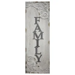 Vintage Painted Wood Family Sign-Kirkland's Home Sale
