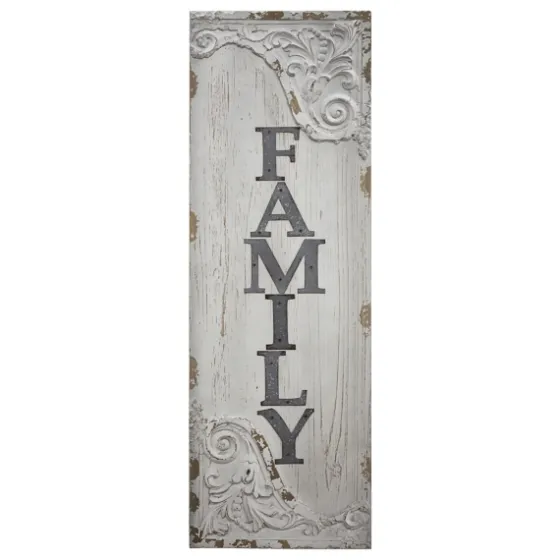 Vintage Painted Wood Family Sign-Kirkland's Home Sale