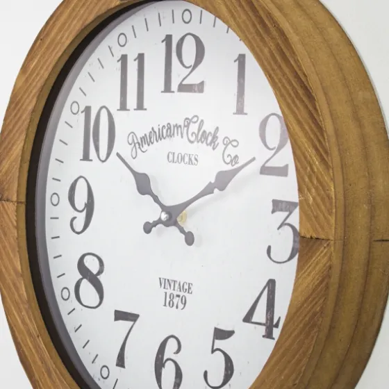 Vintage Pocket Watch Wooden Wall Clock-Kirkland's Home Discount