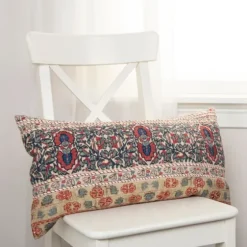 Vintage Prints Cotton Lumbar Pillow-Kirkland's Home Fashion