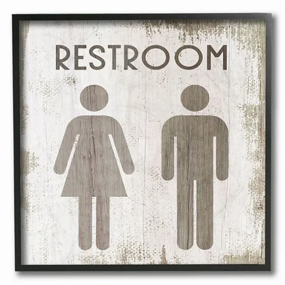 Vintage Restroom Sign Framed Wall Plaque-Kirkland's Home Best Sale
