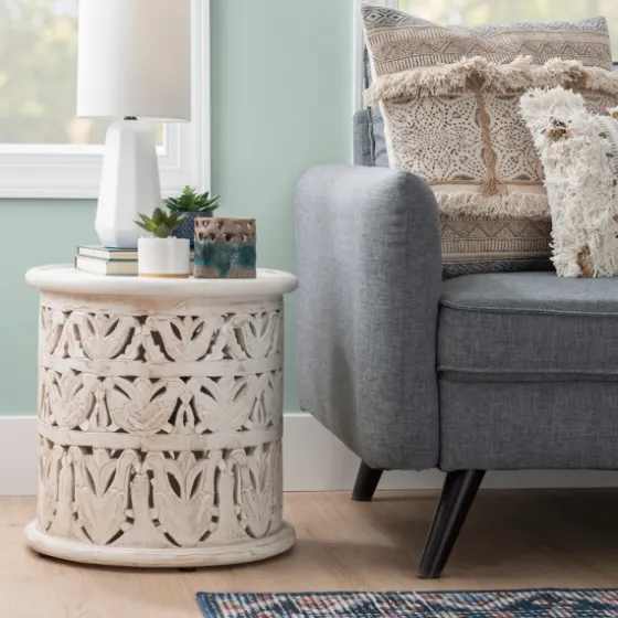 Vintage Wood Carved Birds Accent Table-Kirkland's Home Hot