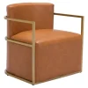 Vinyl And Gold Frame Accent Chair-Kirkland's Home Shop
