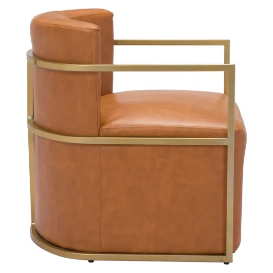 Vinyl And Gold Frame Accent Chair-Kirkland's Home Shop