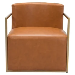 Vinyl And Gold Frame Accent Chair-Kirkland's Home Shop