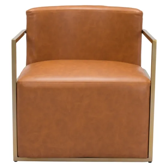 Vinyl And Gold Frame Accent Chair-Kirkland's Home Shop