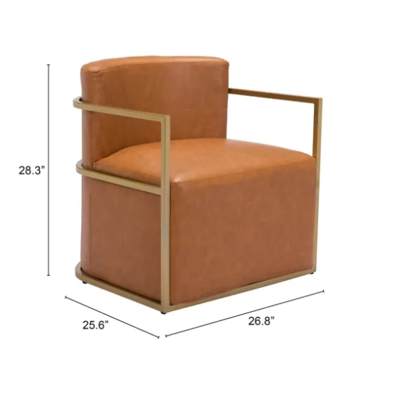 Vinyl And Gold Frame Accent Chair-Kirkland's Home Shop