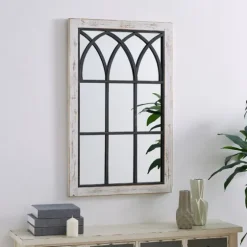 Vista Arched Windowpane Mirror, 24X37.5 In.-Kirkland's Home Clearance