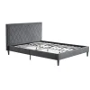 Viv Charcoal Diamond Tufted Queen Bed Frame-Kirkland's Home Outlet