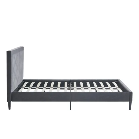 Viv Charcoal Diamond Tufted Queen Bed Frame-Kirkland's Home Outlet