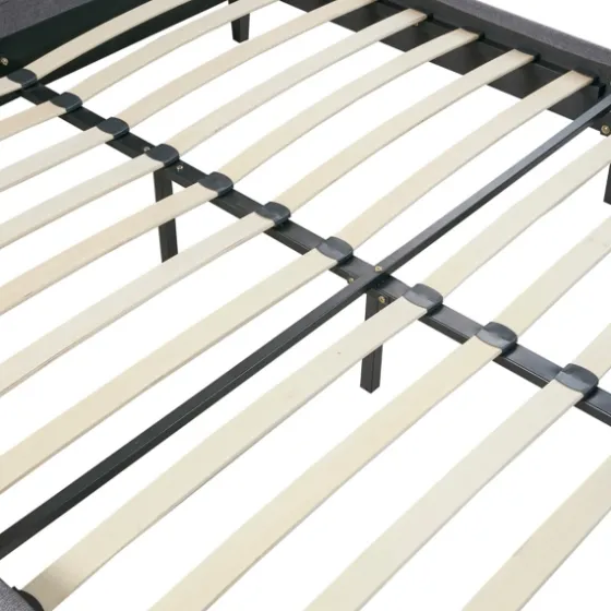 Viv Charcoal Diamond Tufted Queen Bed Frame-Kirkland's Home Outlet