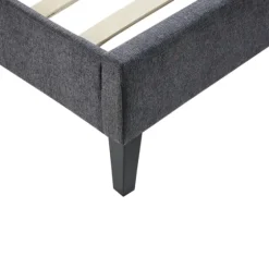 Viv Charcoal Diamond Tufted Queen Bed Frame-Kirkland's Home Outlet
