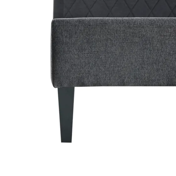 Viv Charcoal Diamond Tufted Queen Bed Frame-Kirkland's Home Outlet