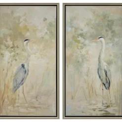 Wading Heron 2-Pc. Floater Framed Art Print Set-Kirkland's Home Cheap